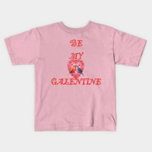 Galentines day lovebirds happily singing Kids T-Shirt